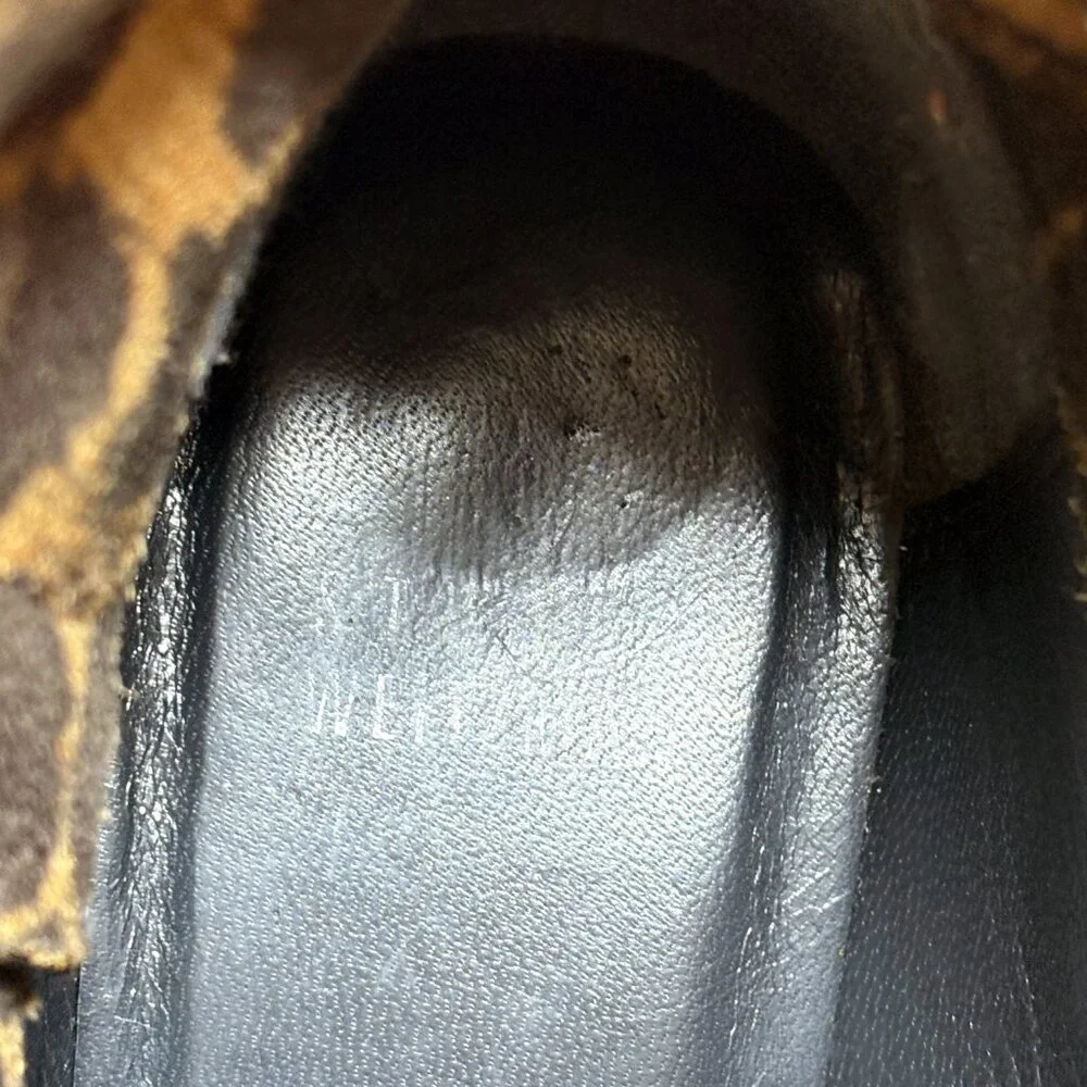 STUART WEITZMAN Duluth‎ Black Suede Cheetah Lining Mid Calf Boot